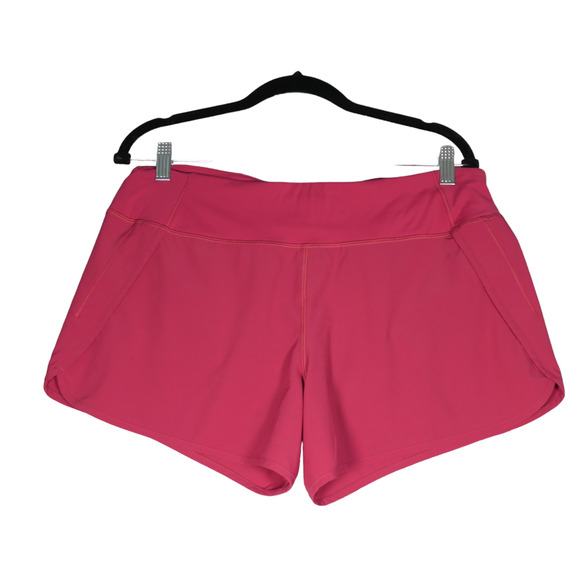 CRZ YOGA Pants - CRZ Yoga Shorts Womens Large Pink Pull On Hidden Pocket Brief Running Hike Golf